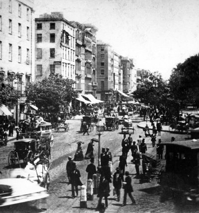 Blick auf Broadway vom Barnums Museum, ca. 1860er von American Photographer